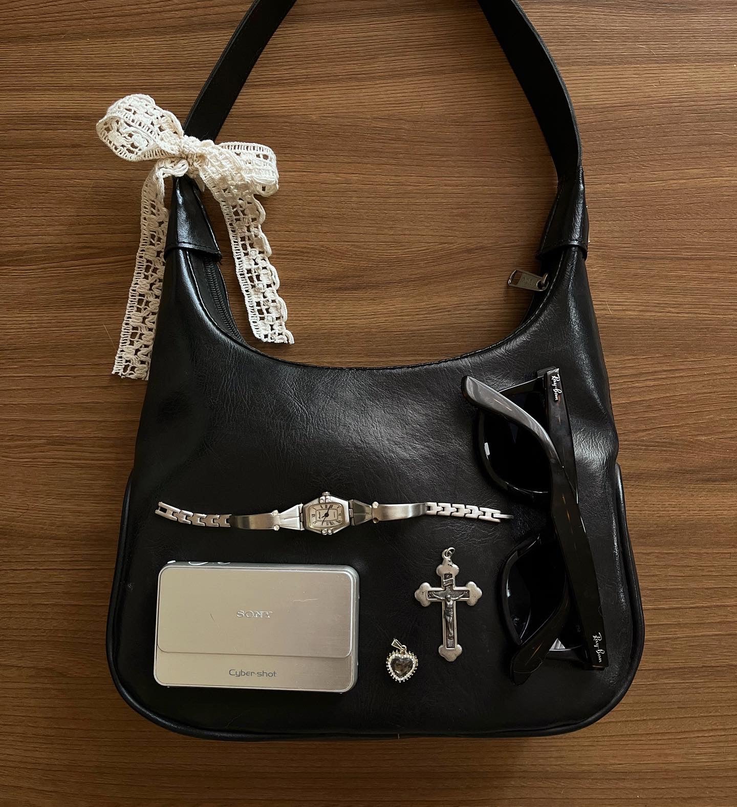 bolsa preta vintage