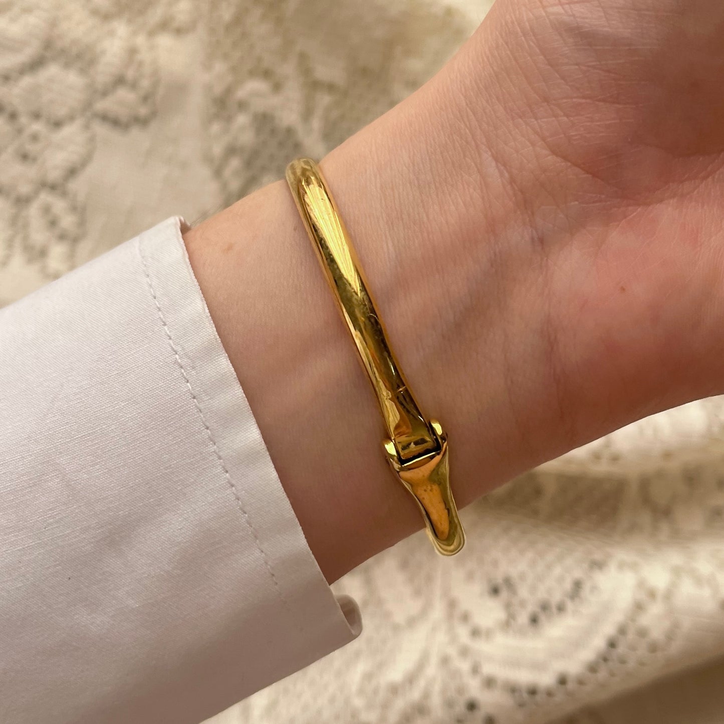 relógio serpente dourado