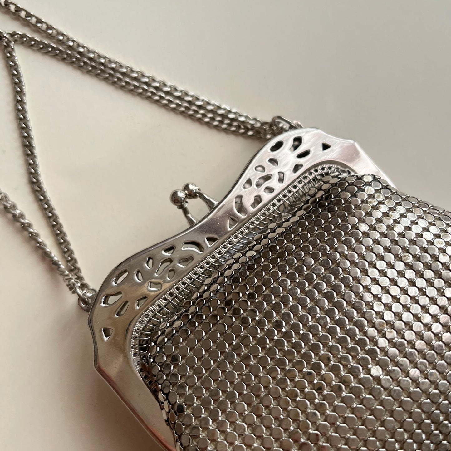 bolsa vintage prateada