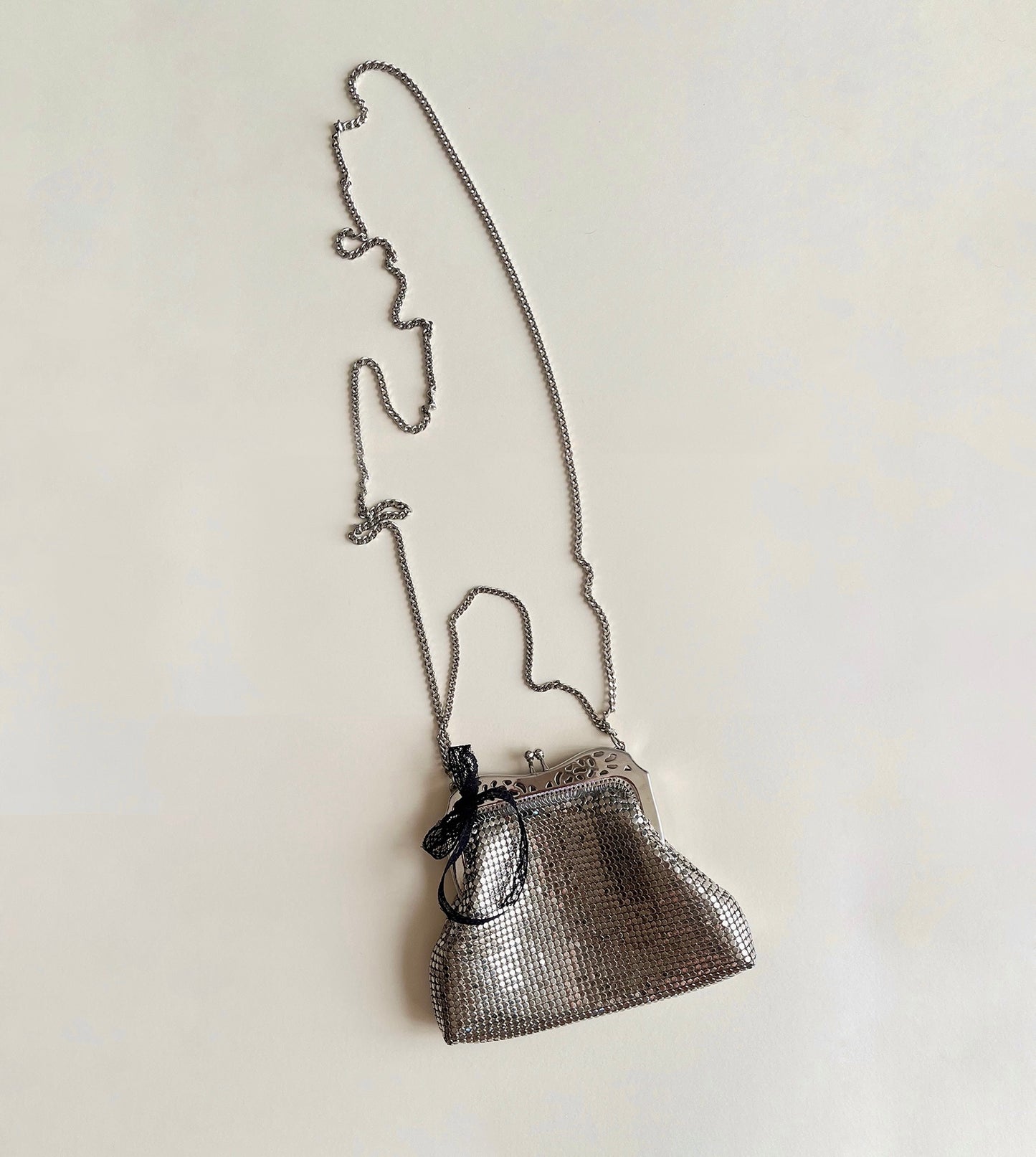 bolsa vintage prateada