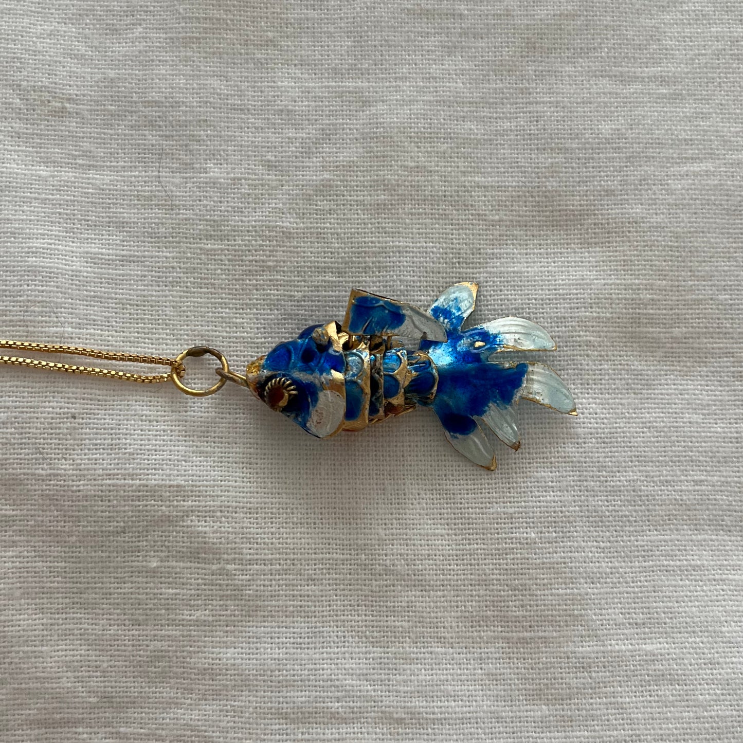pingente peixe cloisonné