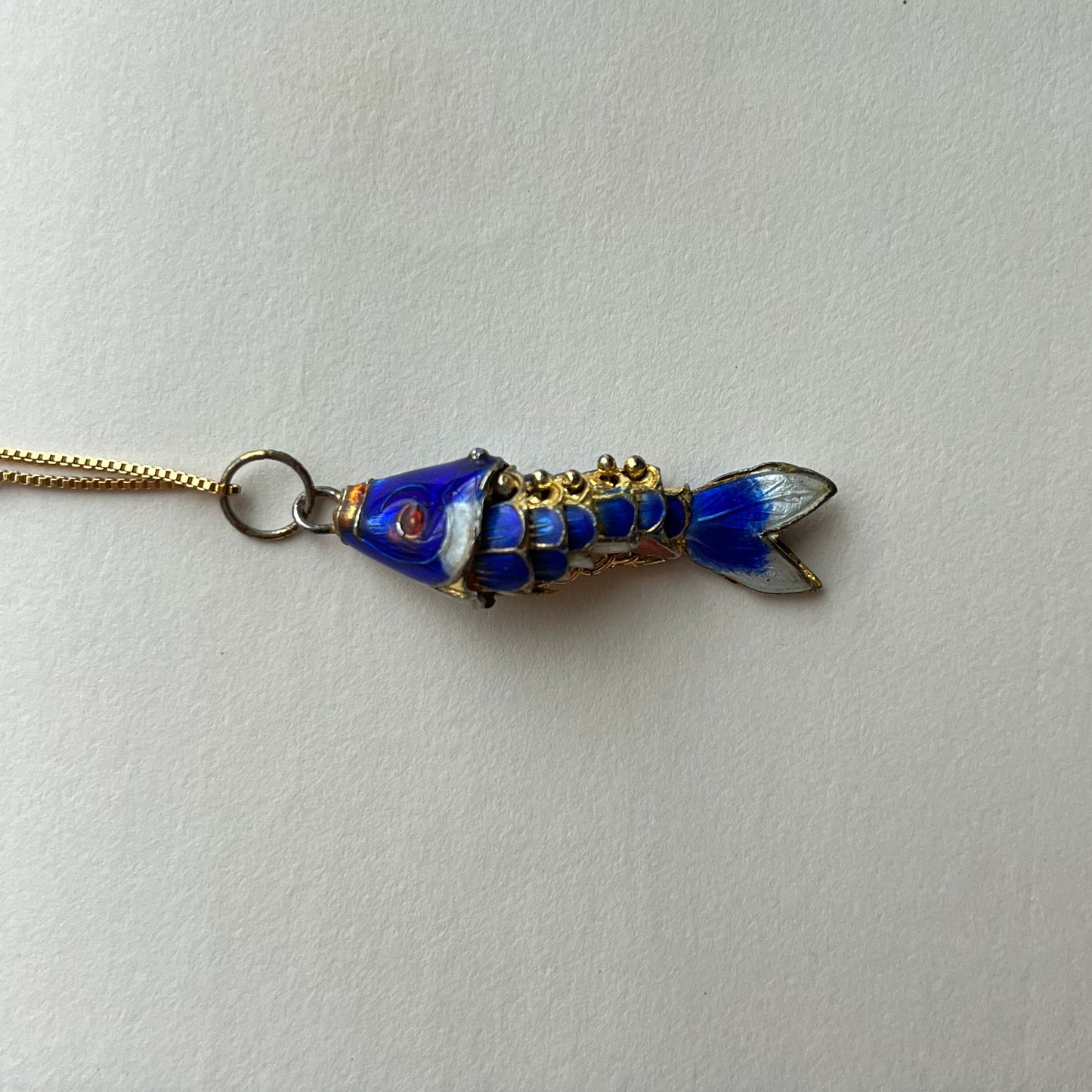 pingente peixe azul cobalto