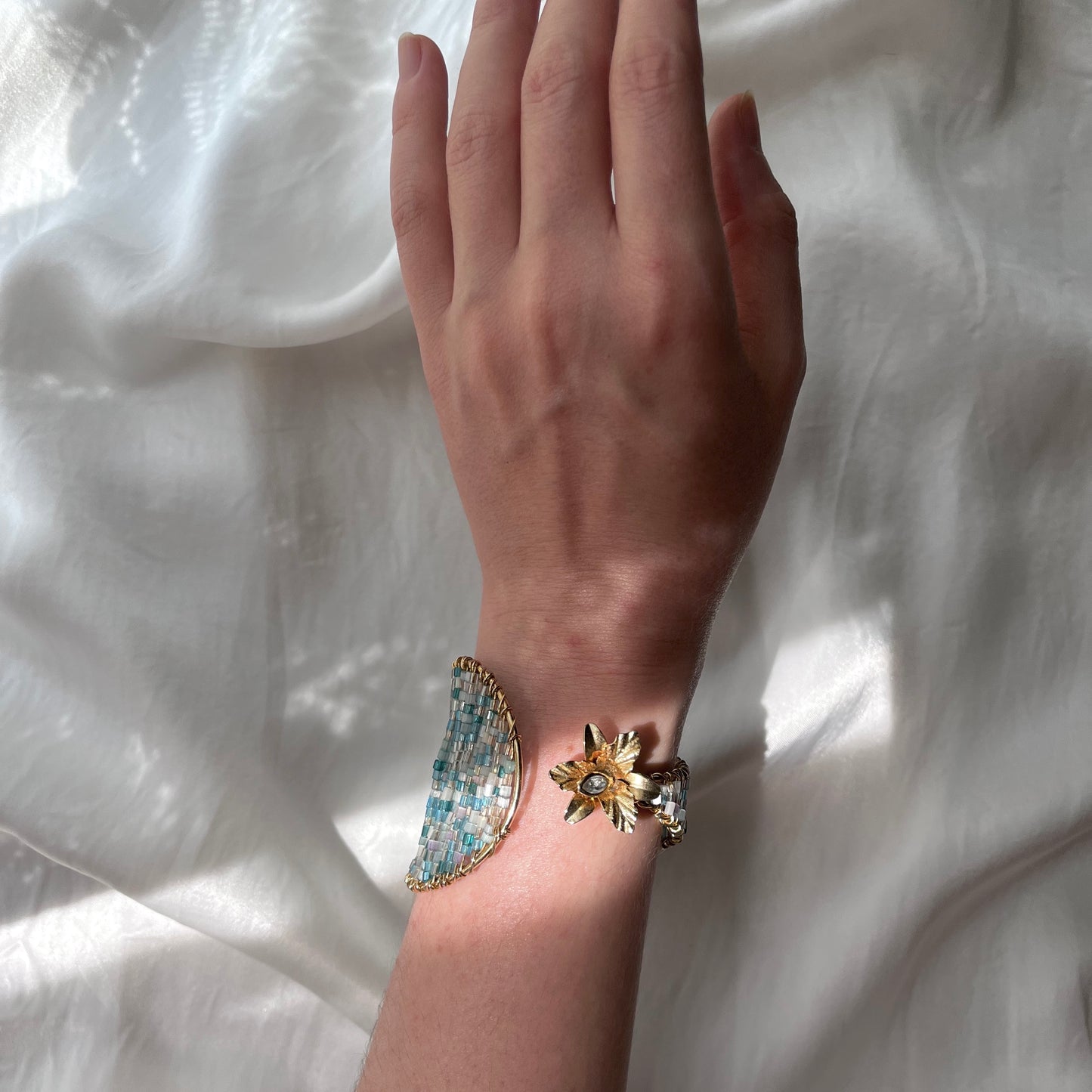 bracelete 'flor celeste'