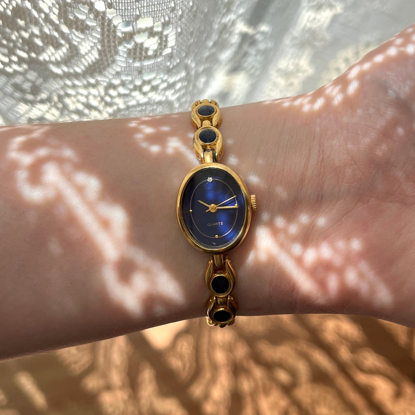 relógio quartz azul
