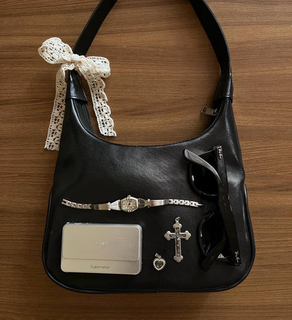 bolsa preta vintage