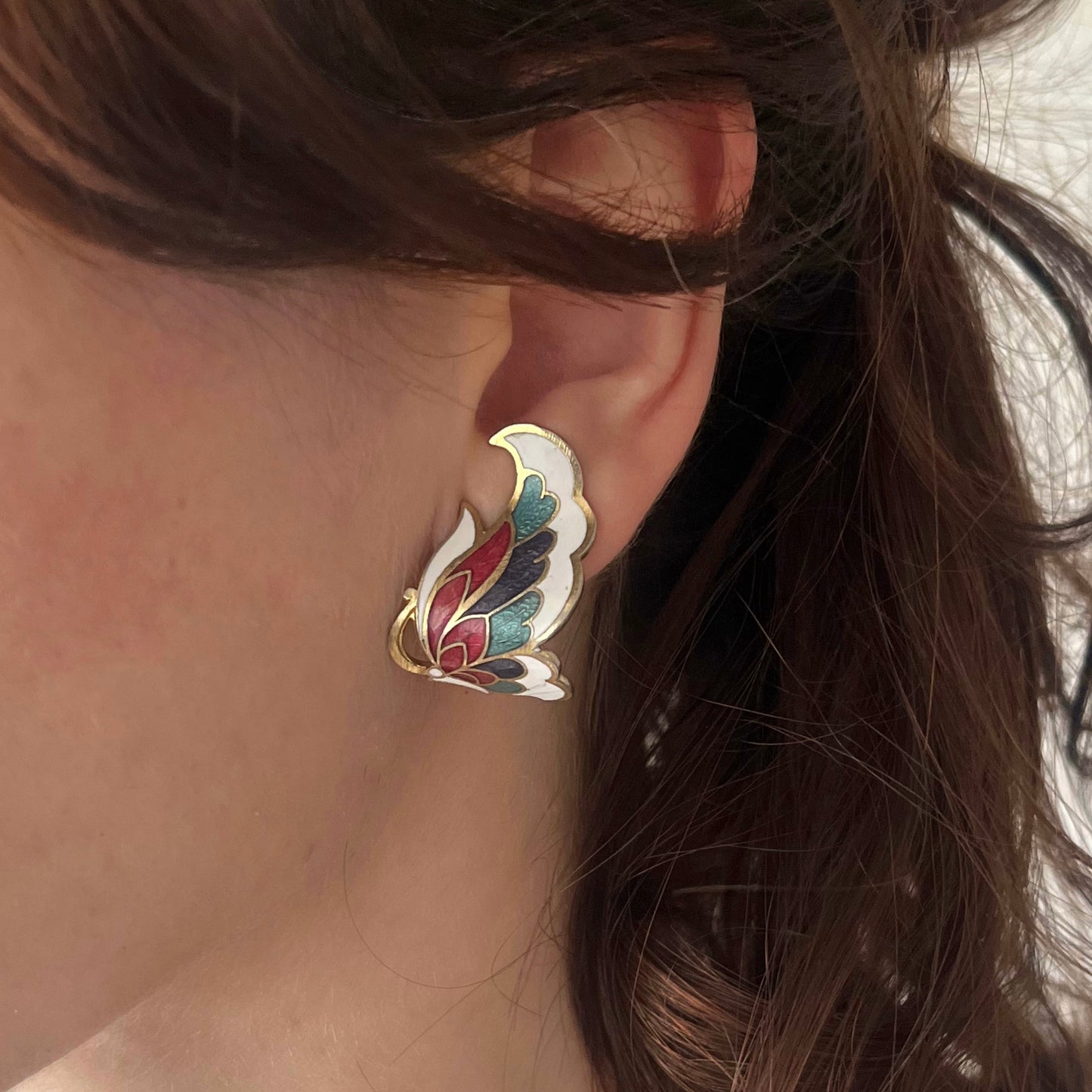 brincos cloisonne