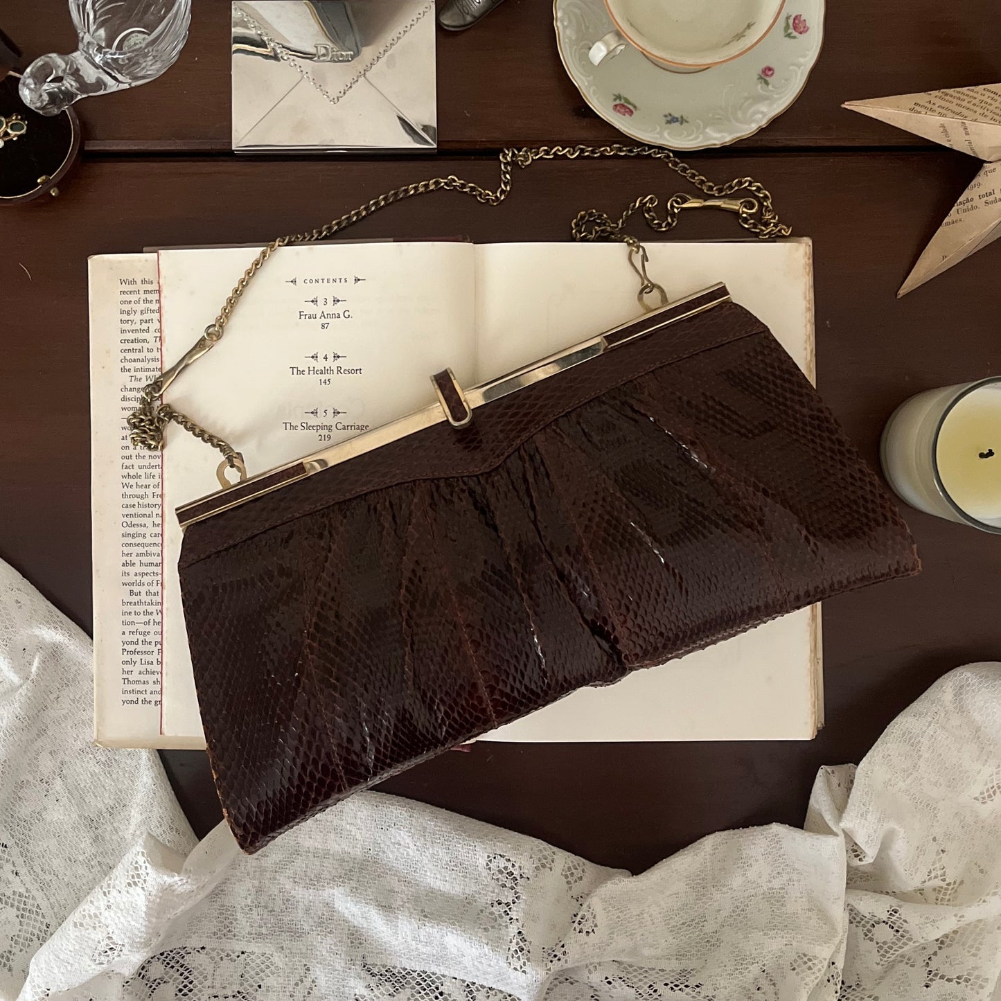 bolsa vintage lizard