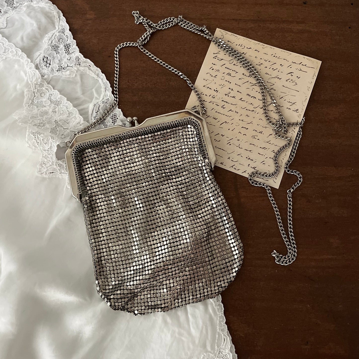 bolsa malha de metal