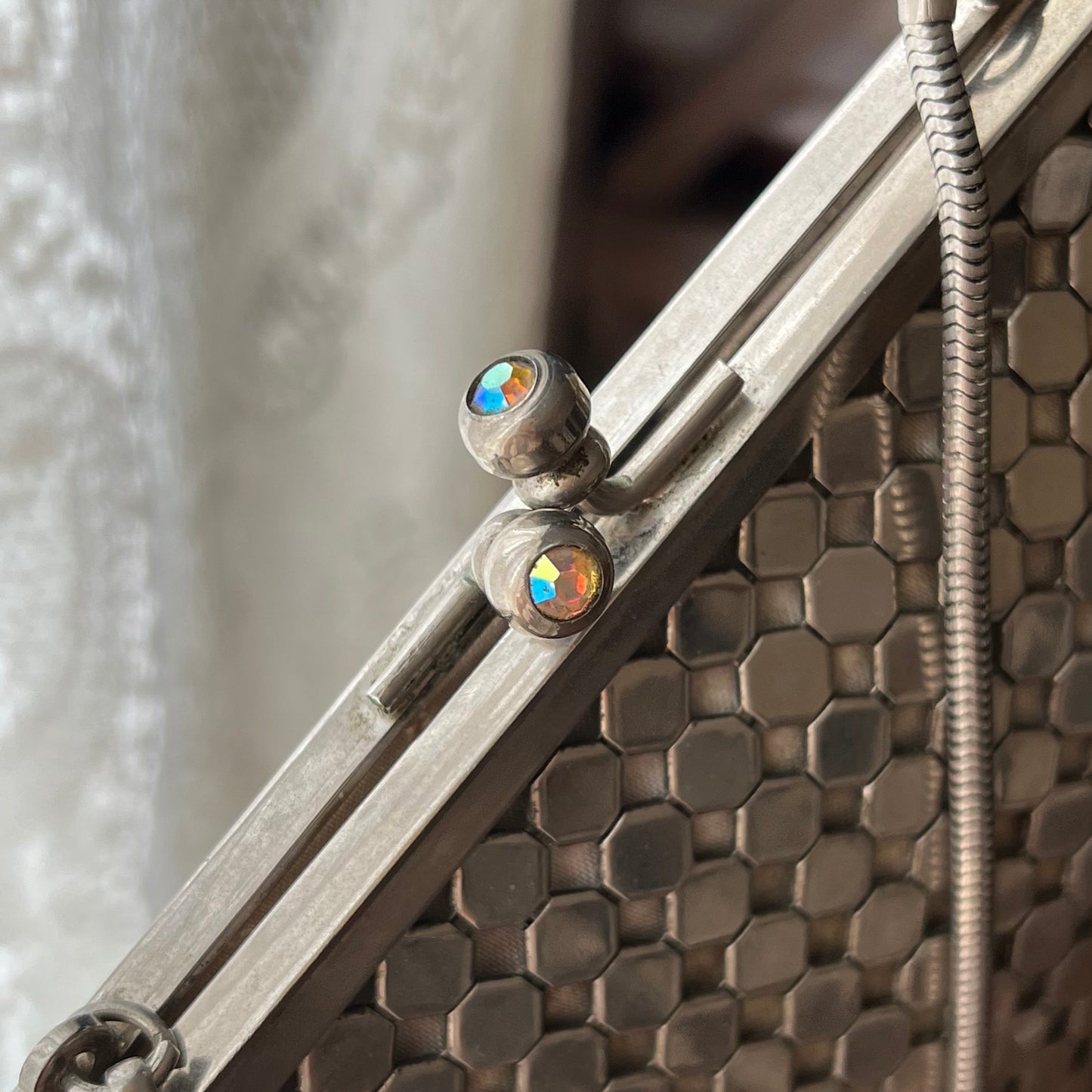 bolsa vintage prateada
