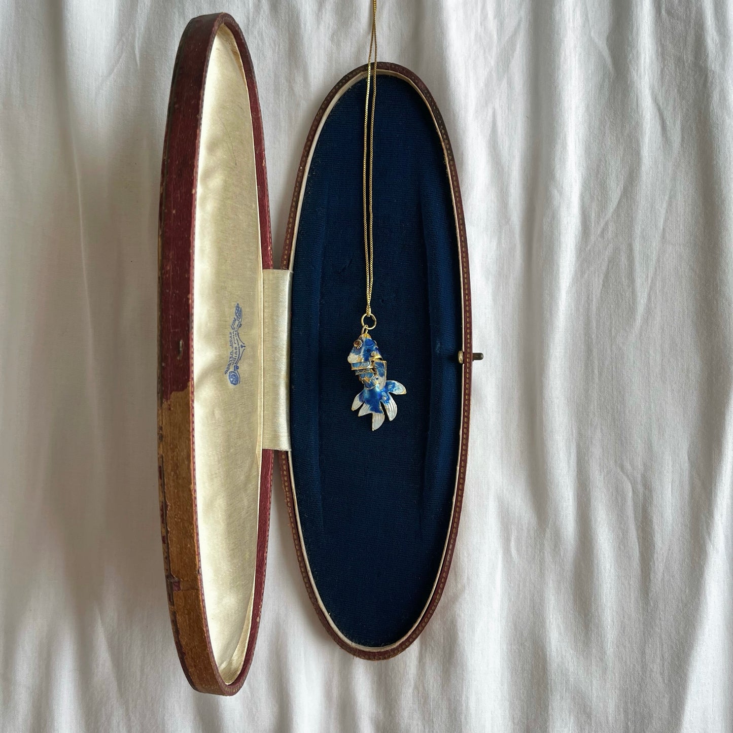 pingente peixe cloisonné