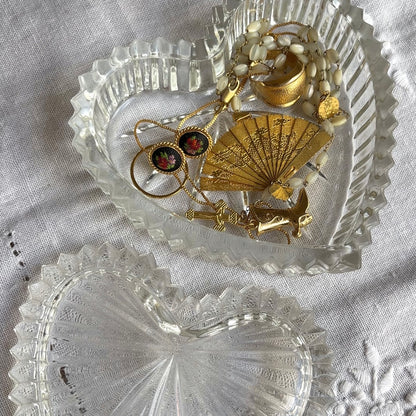 porta jóias corazón de cristal