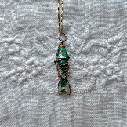 pingente peixe verde jade