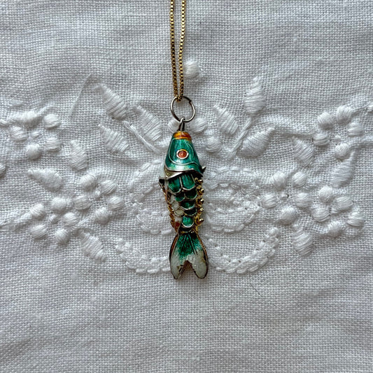 pingente peixe verde jade