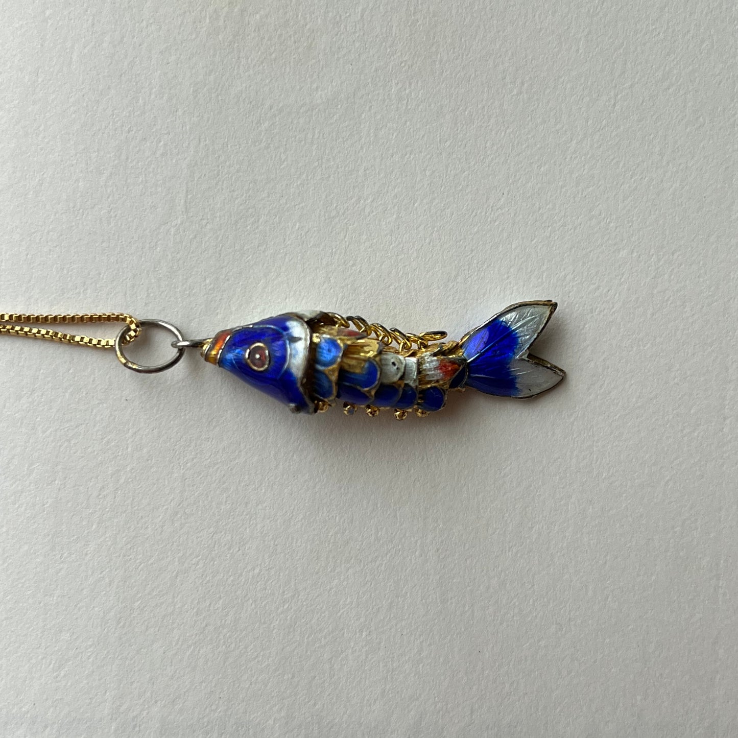 pingente peixe azul cobalto