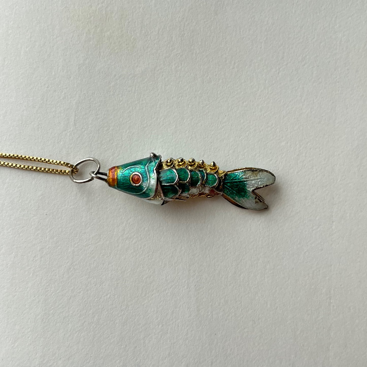 pingente peixe verde jade
