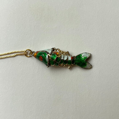 pingente peixe verde escuro
