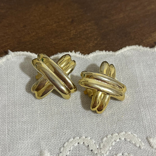 brincos vintage "X"