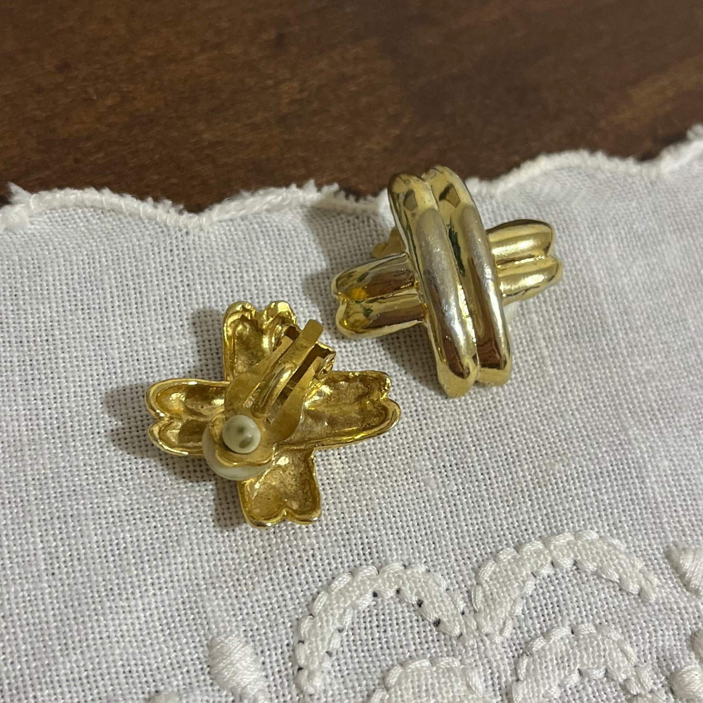 brincos vintage "X"