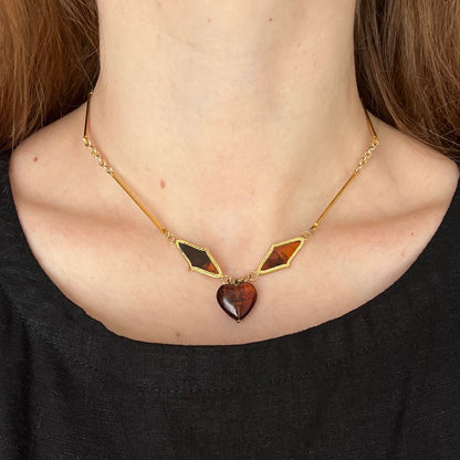 colar vintage tortoise