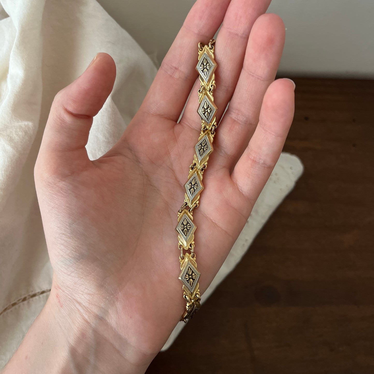 pulseira damasquinada