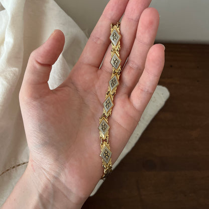 pulseira damasquinada