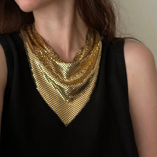 colar malha de metal