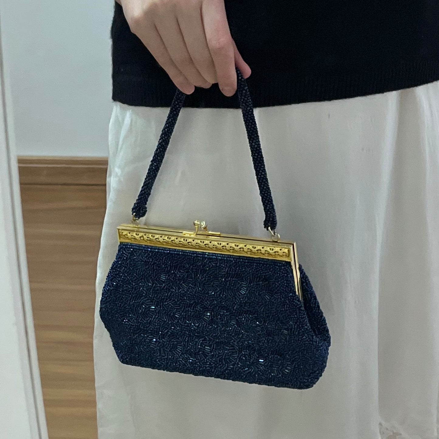 bolsa vintage azul