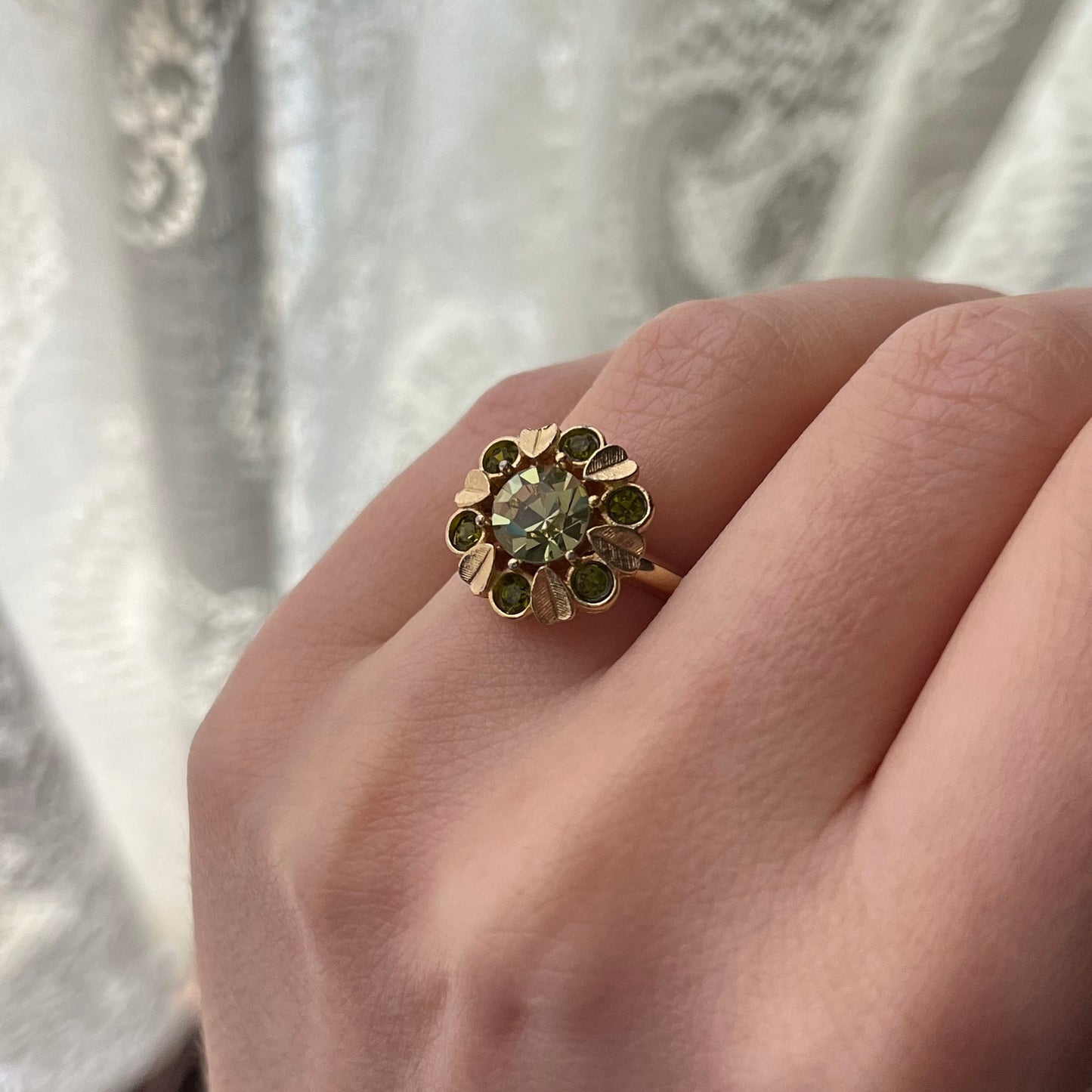 anel vintage vert