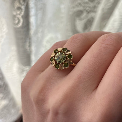 anel vintage vert