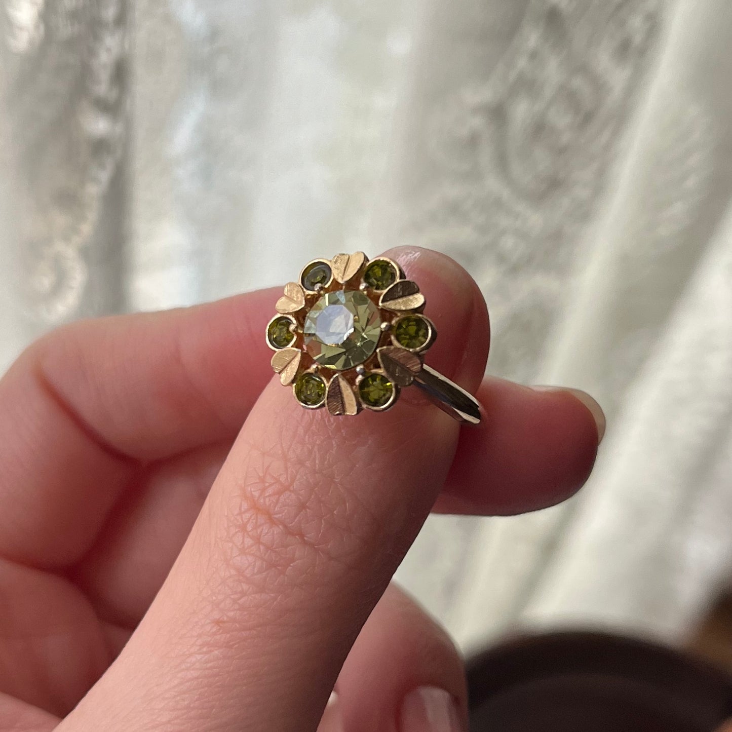 anel vintage vert