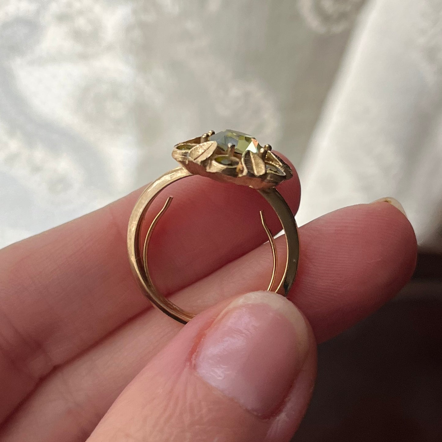 anel vintage vert