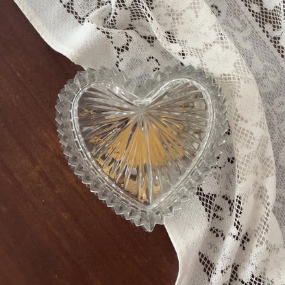 porta jóias corazón de cristal